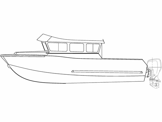  FT Large Cabin Orca (1457) | Aluminum Boat Plans &amp; Designs by Specmar