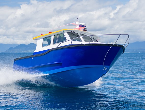 28 FT Flush Deck Orca Work Boat (701) | Aluminum Boat Plans &amp; Designs ...